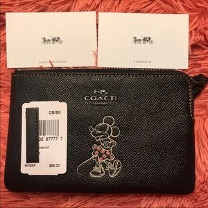 Coach Minnie Mouse wristlet